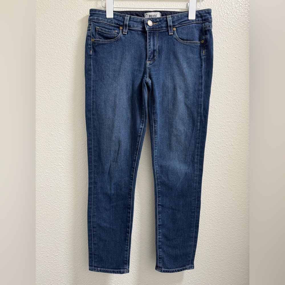 Paige Kylie Crop Jeans Stretch Denim Pockets Blue Women's 27